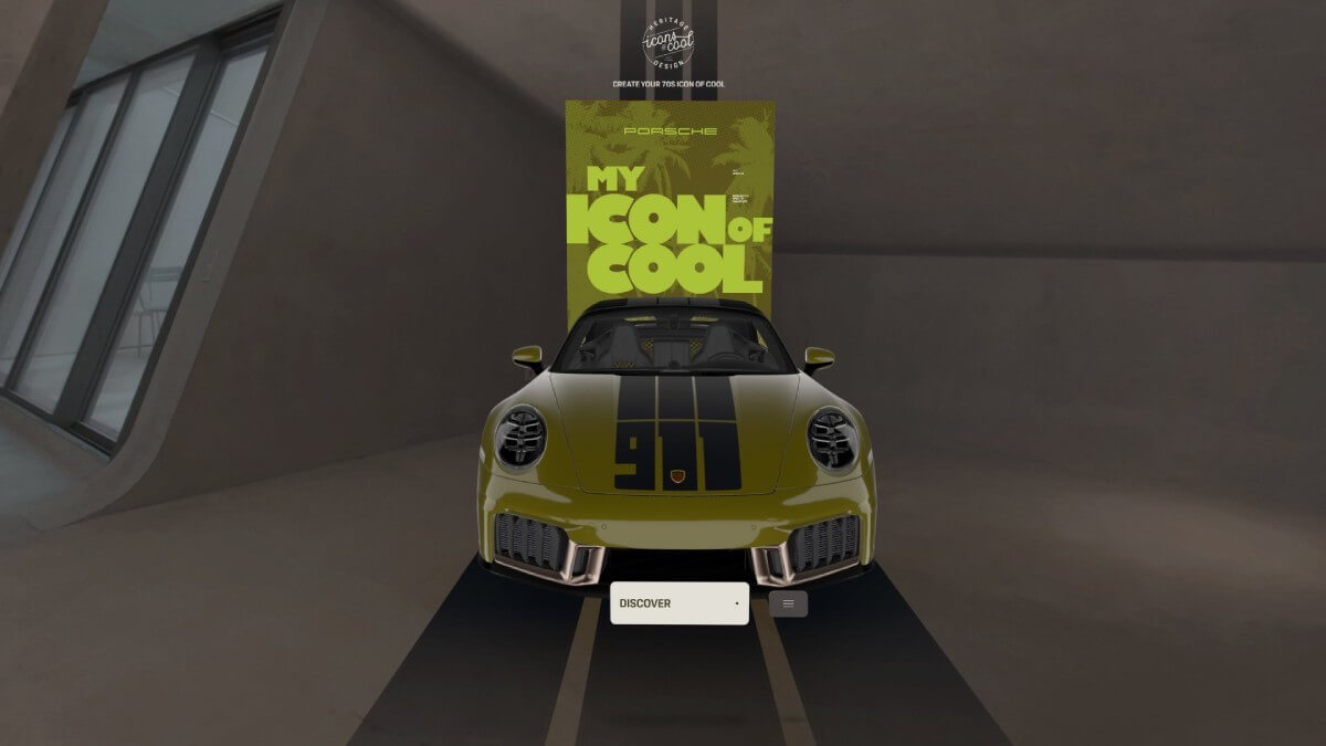 App Apple Vision Pro para el Porsche 911 Spirit 70