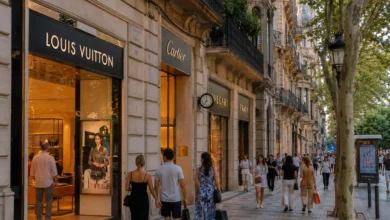 Calle de tiendas de lujo en España