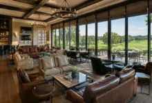 Lounge de un country club de golf