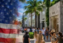 Calle comercial de Miami Florida